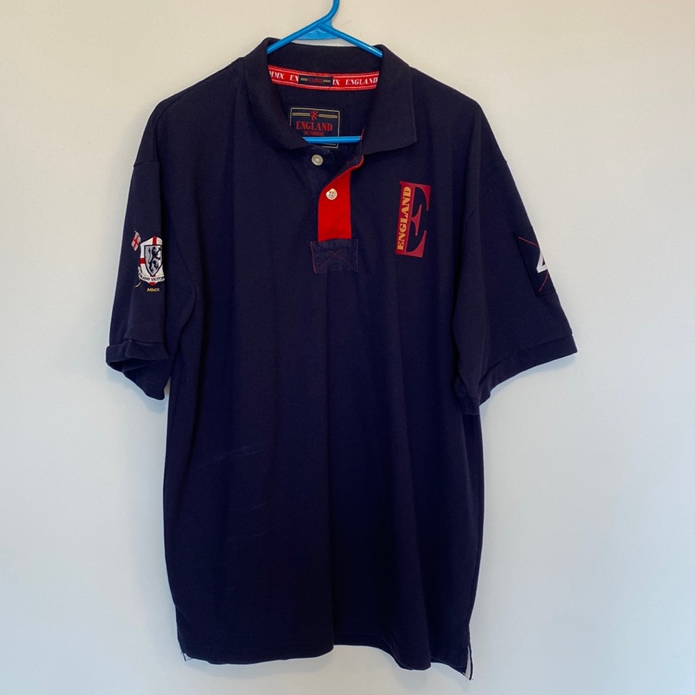 England Victorius XL blue polo shirt